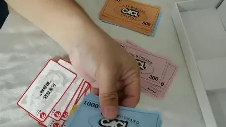 Jeux de société pour adultes personnalisés de haute qualité avec billets de banque